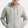 Bluza męska szara z kapturem 25503-004 GREY MELANGE<Cross Jeans Clearance