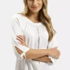 Bluzka damska biała 75437-008<Cross Jeans Discount