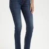 Jeansy damskie ciemnoniebieskie Slim fit Anya P489-212<Cross Jeans Sale