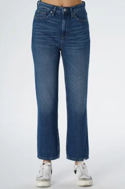 Jeansy damskie ciemnoniebieskie Straight Eliza C 4518-078<Cross Jeans Online