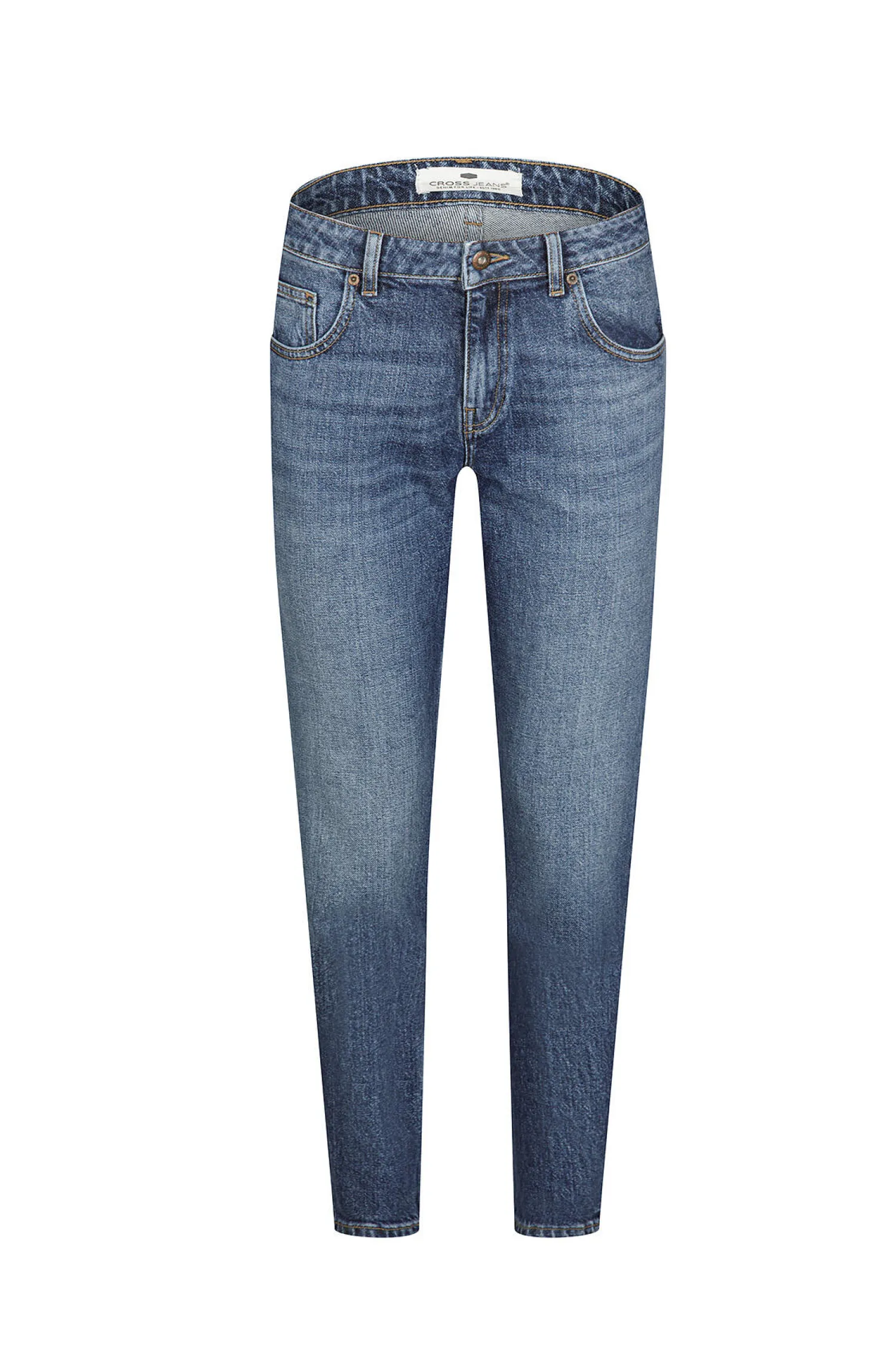 Jeansy damskie ciemnoniebieskie Boyfriend Fit N 580-005<Cross Jeans Best