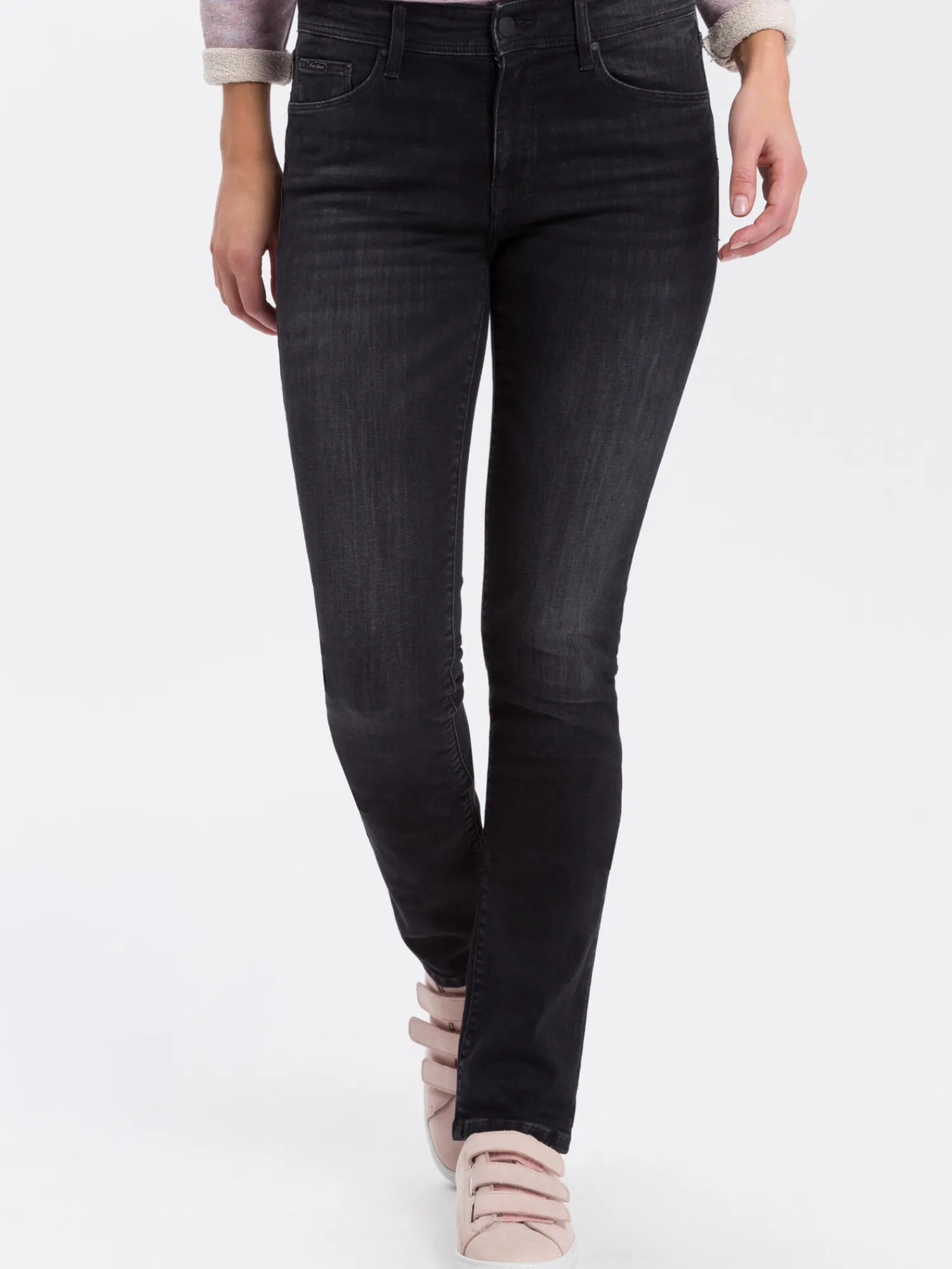 Jeansy damskie czarne Slim Fit Anya P 489-166<Cross Jeans Sale