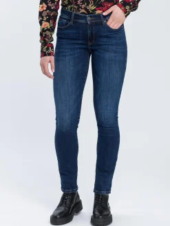 Jeansy damskie granatowe Slim Fit Anya P 489-182<Cross Jeans Best