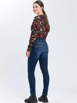 Jeansy damskie granatowe Slim Fit Anya P 489-182<Cross Jeans Best