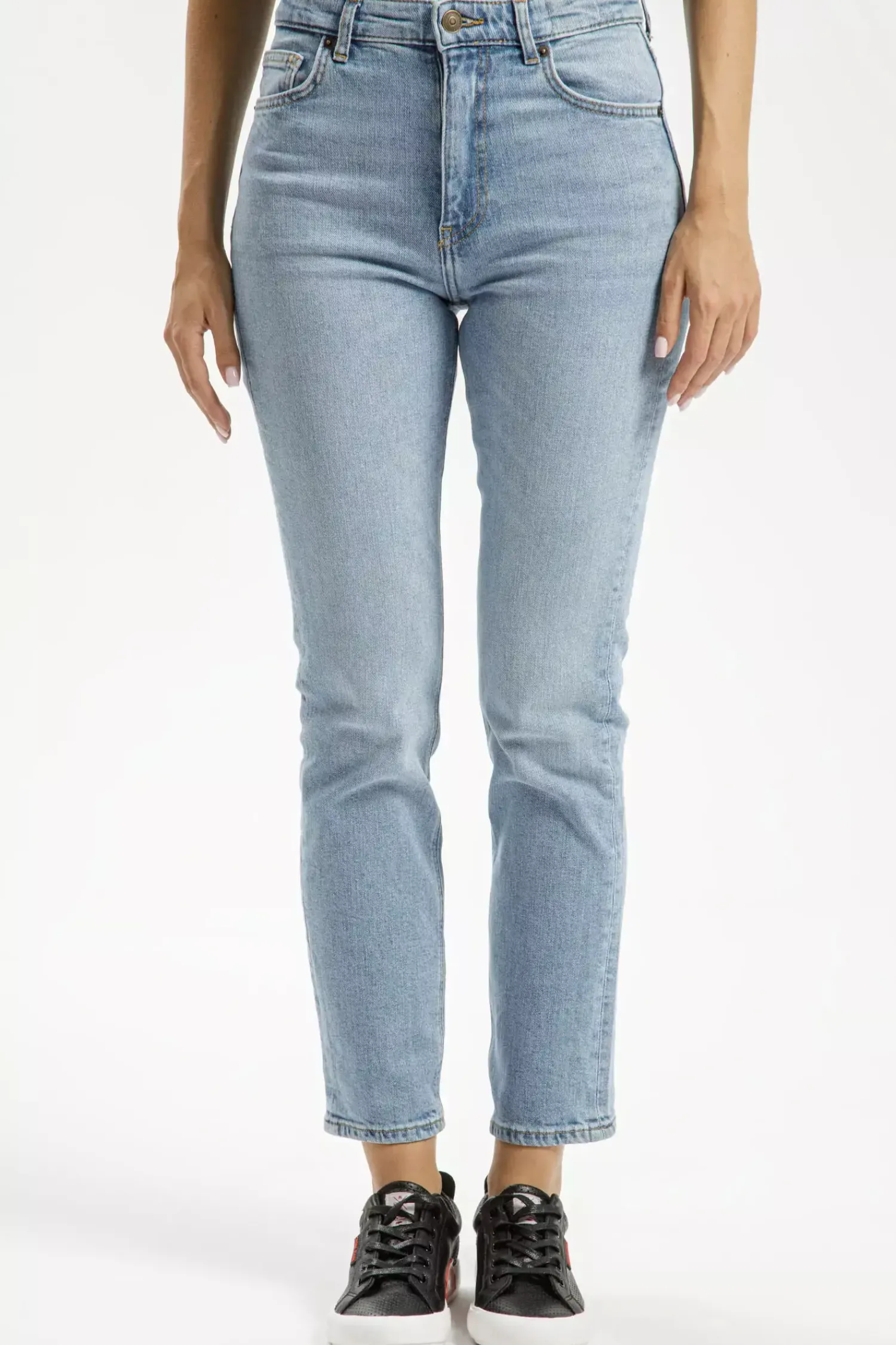 Jeansy damskie niebieskie Straight Marisa P 476-051<Cross Jeans Sale