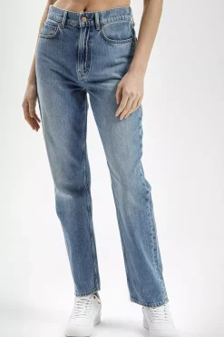 Jeansy damskie niebieskie Straight Diana H 487-021<Cross Jeans Hot