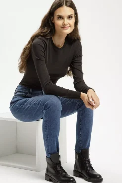 Jeansy damskie niebieskie Slim Fit Anya P 532-012<Cross Jeans Sale
