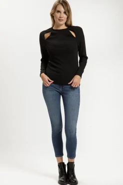 Jeansy damskie niebieskie Super Skinny Fit Alyss P 474-121<Cross Jeans Best
