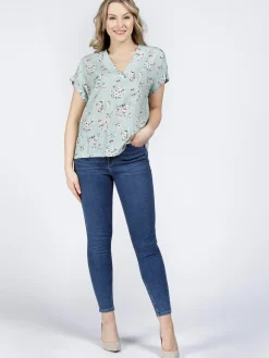 Jeansy damskie z wysokim stanem Judy  C 4521-100<Cross Jeans New