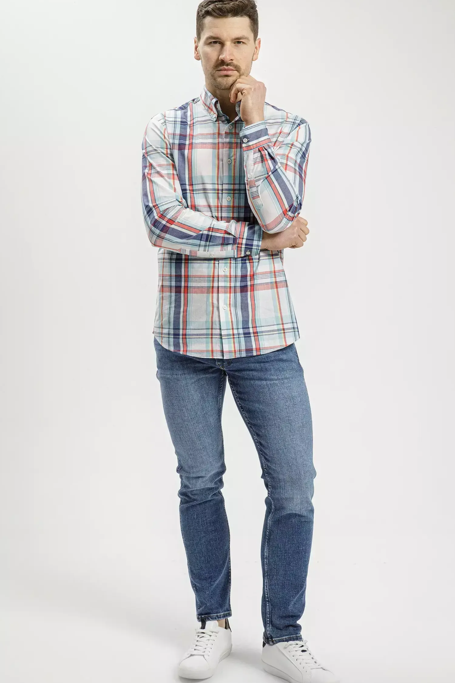 Jeansy męskie niebieskie Regular Fit Greg C 132-073<Cross Jeans Hot