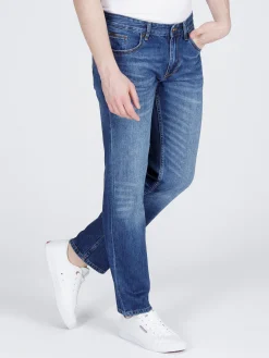 Jeansy męskie niebieskie Regular Fit Jack F 194-594<Cross Jeans Best