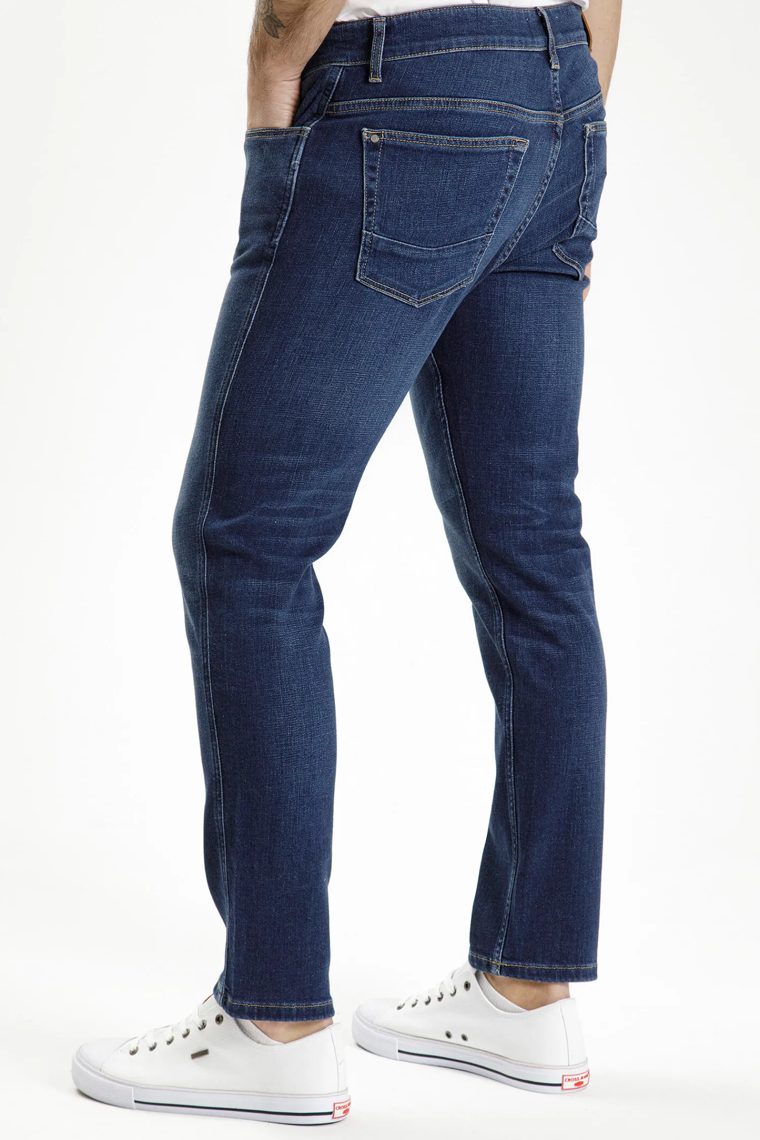 Jeansy męskie niebieskie Slim Fit Trammer E 169-090<Cross Jeans Clearance