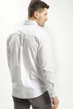 Koszula męska biała długi rękaw 35253-008<Cross Jeans Clearance
