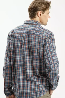 Koszula męska w kratkę 35565-468 BLUE/RED<Cross Jeans Sale