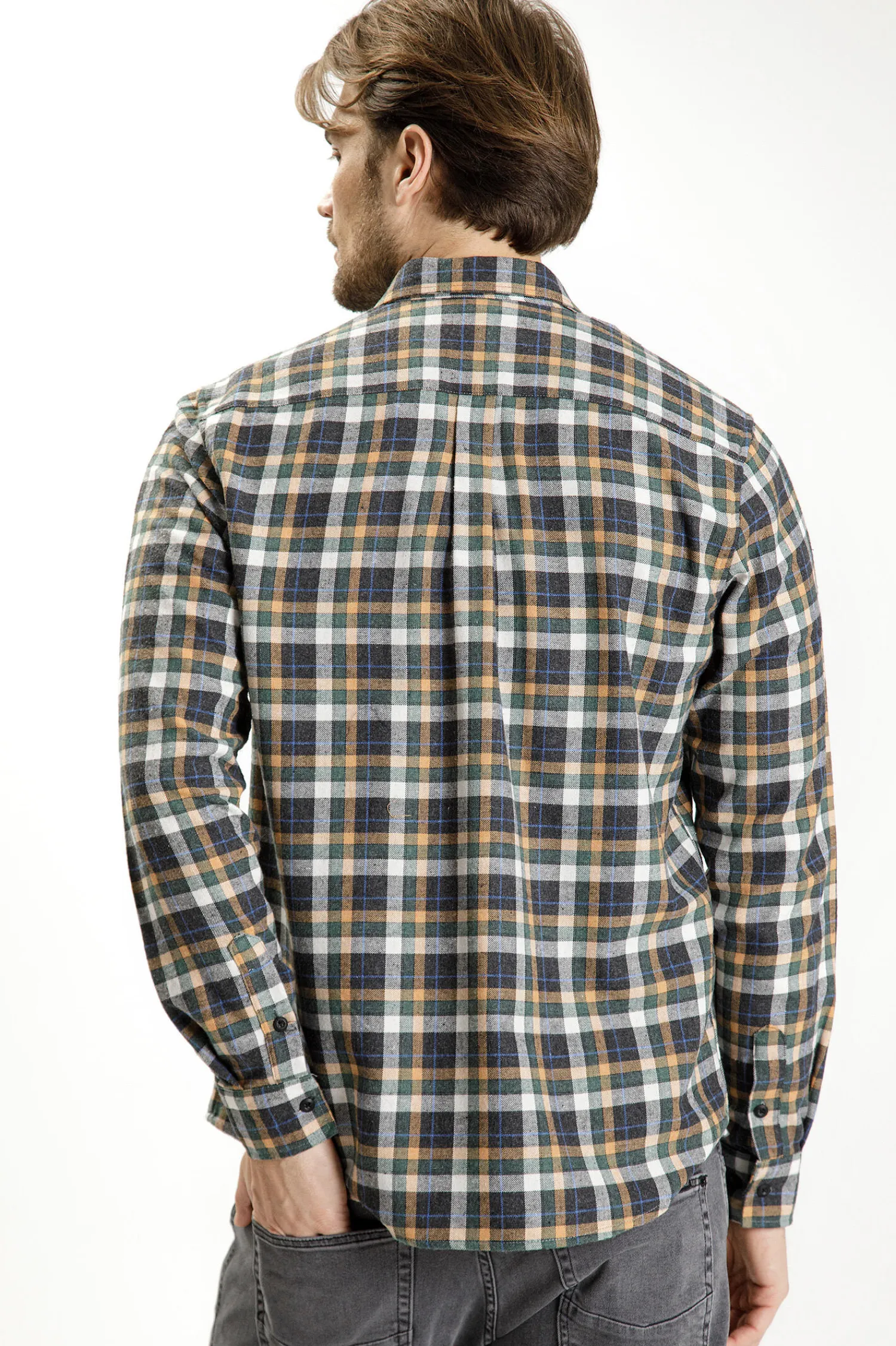 Koszula męska w kratkę 35457-002<Cross Jeans Outlet
