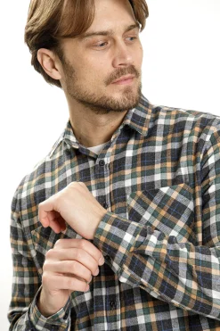 Koszula męska w kratkę 35457-002<Cross Jeans Outlet