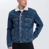 Kurtka męska jeansowa ocieplana A 314-005<Cross Jeans Outlet