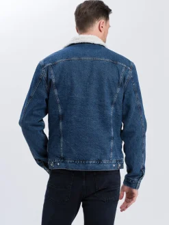 Kurtka męska jeansowa ocieplana A 314-005<Cross Jeans Outlet