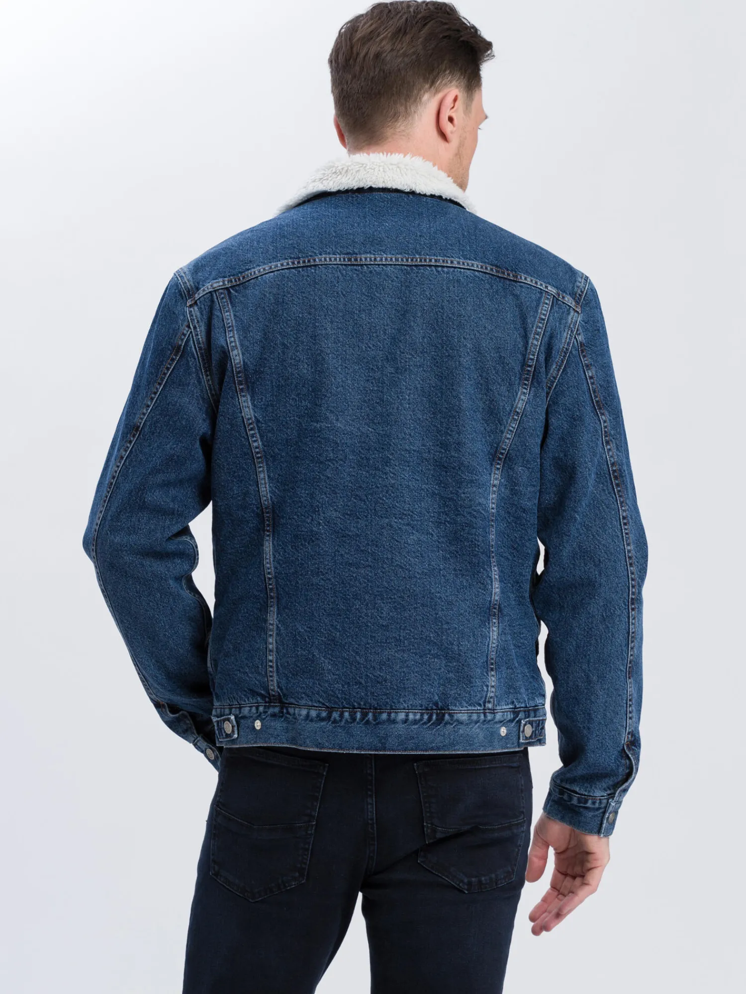 Kurtka męska jeansowa ocieplana A 314-005<Cross Jeans Outlet