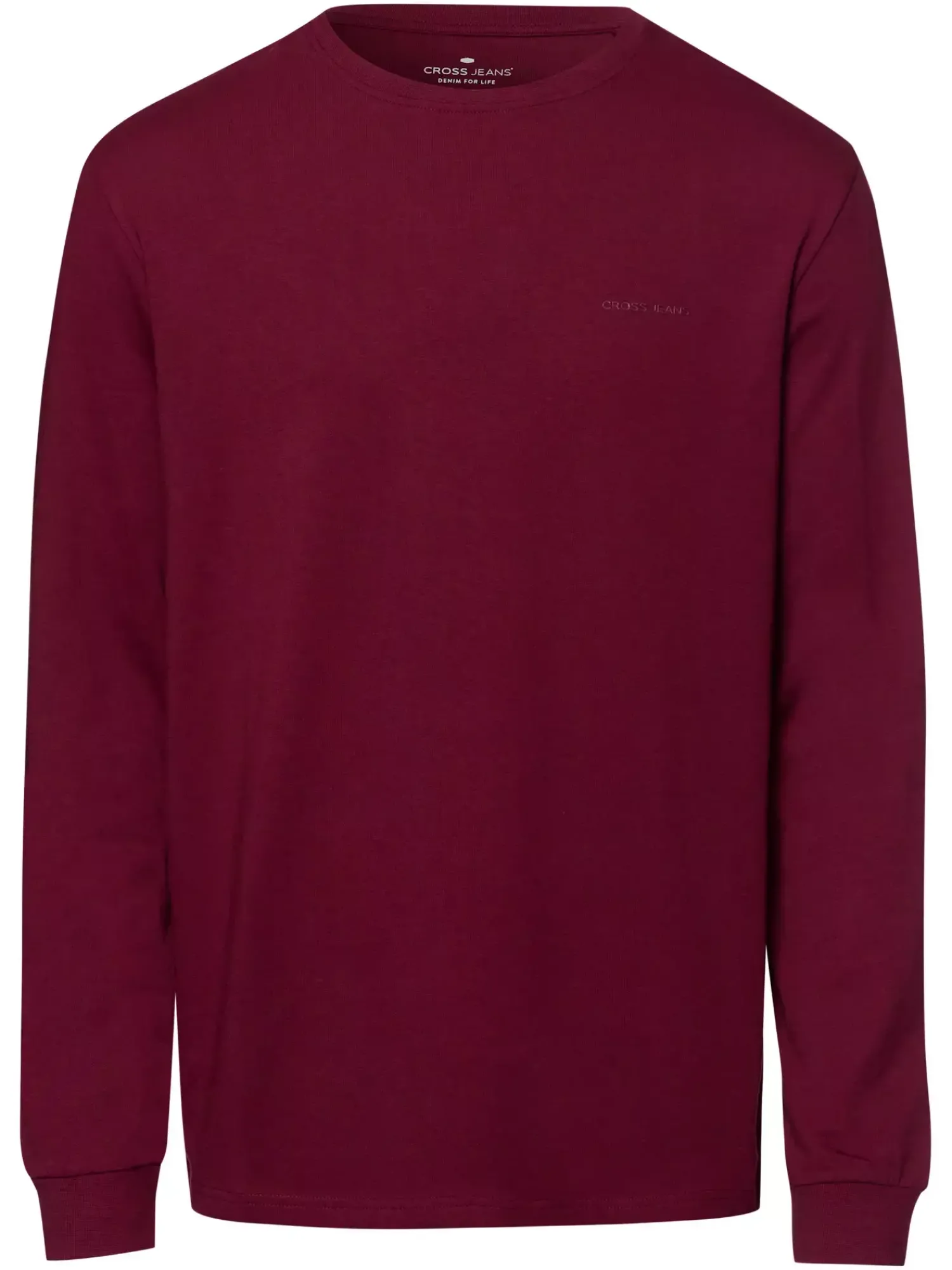 Longsleeve męski ciemnoczerwony 16102-499 DARK RED<Cross Jeans Fashion