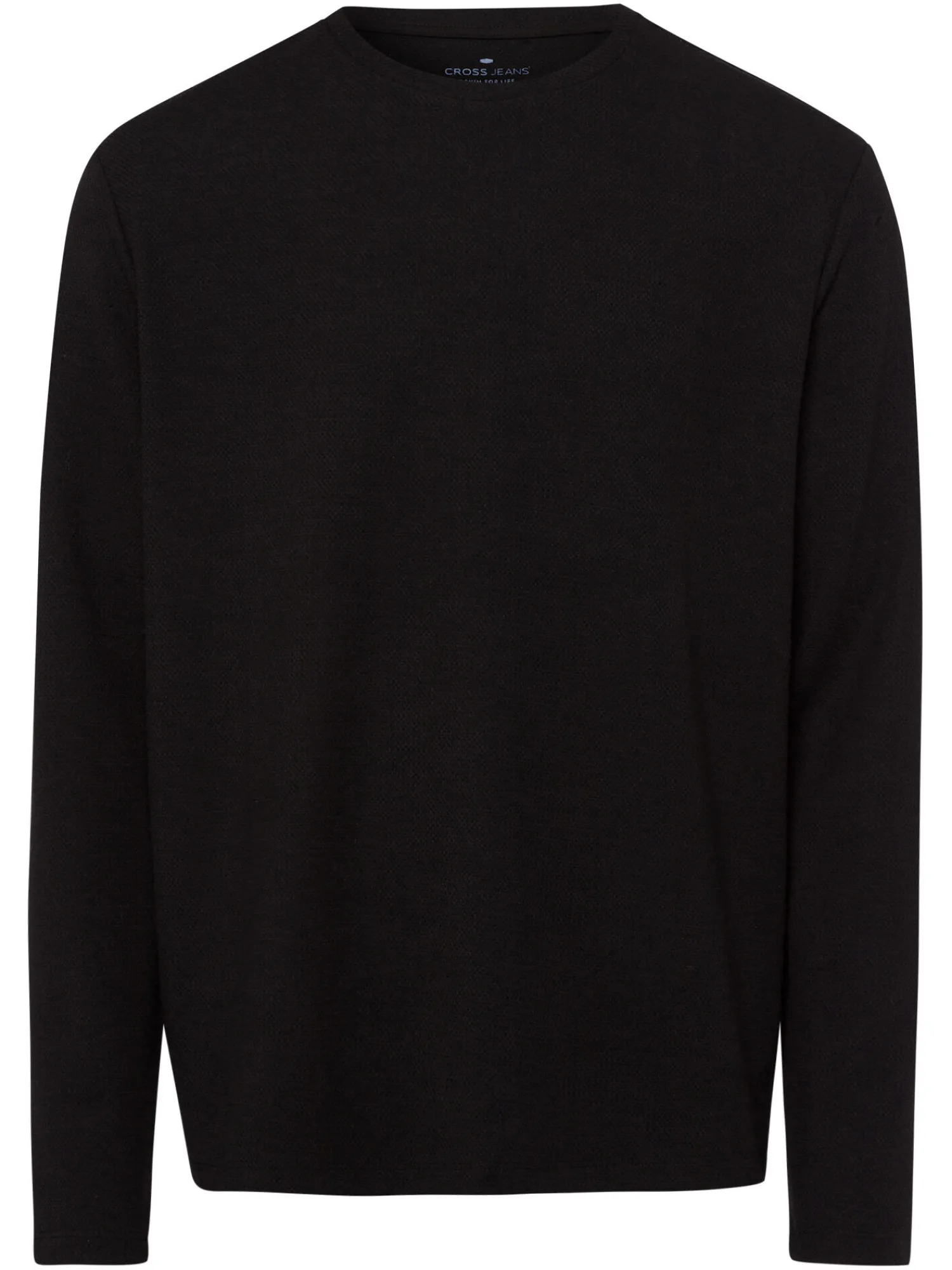 Longsleeve męski czarny 15875-020<Cross Jeans Hot