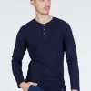 Longsleeve męski granatowy 15129-001<Cross Jeans Clearance