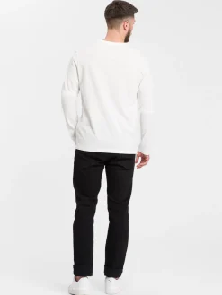 Longsleeve męski jasny z nadrukiem 15859-028<Cross Jeans Best