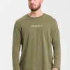 Longsleeve męski zielony z nadrukiem 15884-324 DUSKY GREEN<Cross Jeans Sale