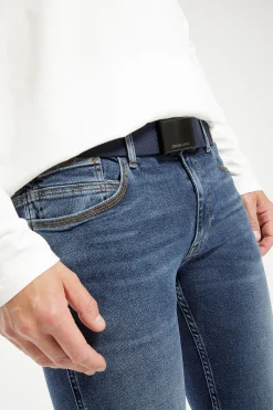 Pasek parciany męski granatowy 0560K-001<Cross Jeans Best