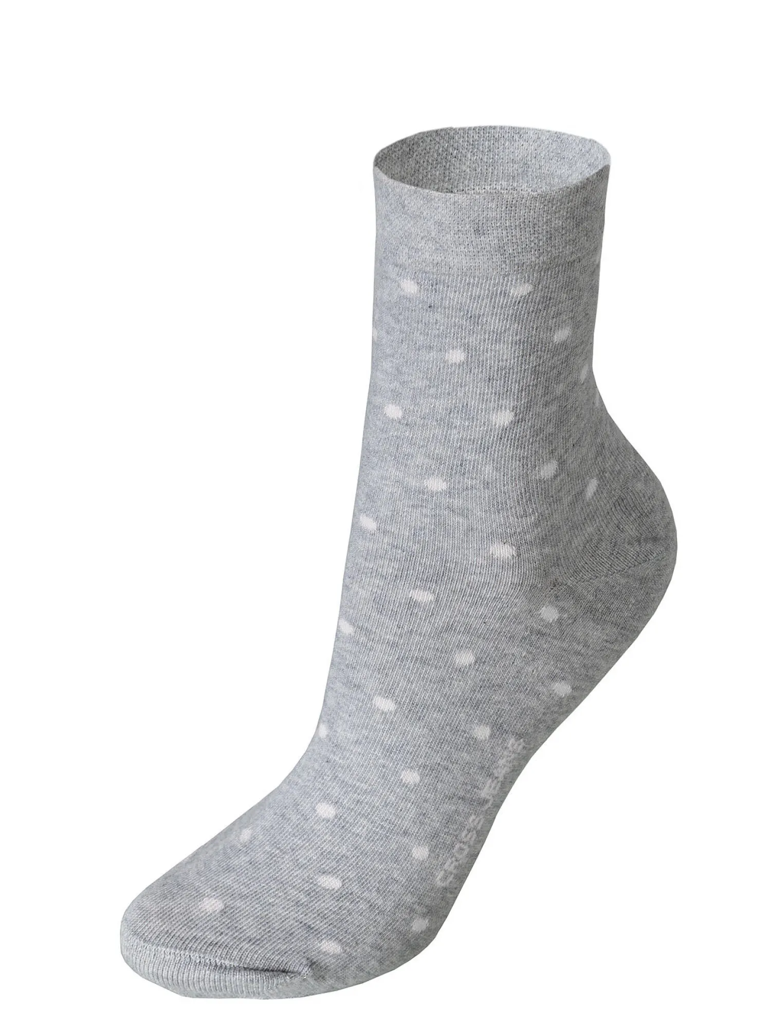 Skarpetki długie damskie szare w kropki 0564P-019 GREY<Cross Jeans Hot