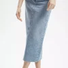 Spódnica damska jasnoniebieska jeansowa C 4914-005 LIGHT MID BLUE<Cross Jeans New