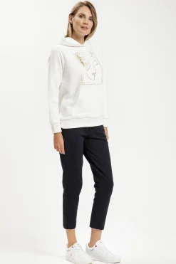 Spodnie damskie dresowe granatowe 80121-001<Cross Jeans New