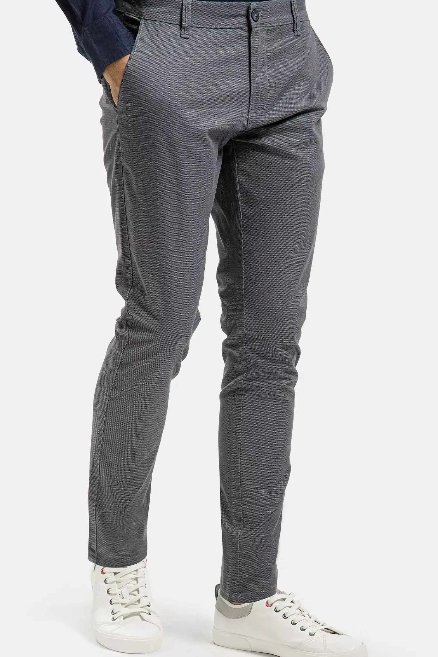 Spodnie męskie chino szare E 120-243<Cross Jeans Online