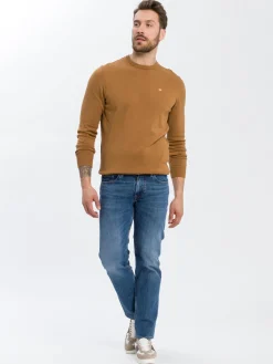 Sweter męski brązowy 34156-026<Cross Jeans Best