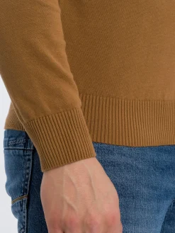 Sweter męski brązowy 34156-026<Cross Jeans Best