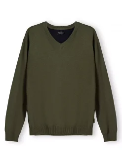 Sweter męski zielony 34229-002<Cross Jeans Fashion