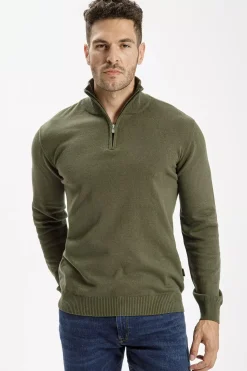Sweter męski zielony 34244-002<Cross Jeans Sale