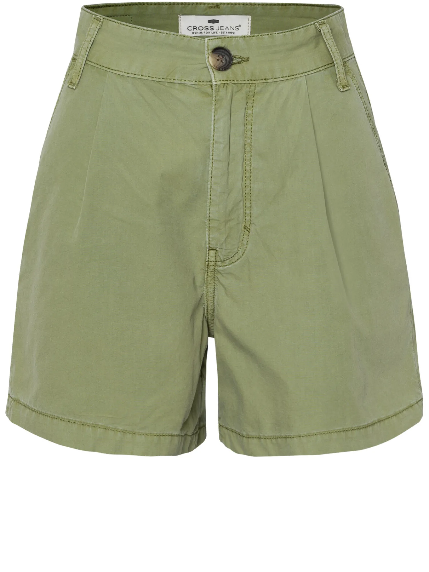 Szorty Chino damskie oliwkowe B 596-009<Cross Jeans Outlet