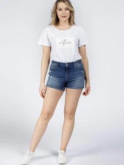 Szorty jeansowe damskie niebieskie A 530-010<Cross Jeans Outlet