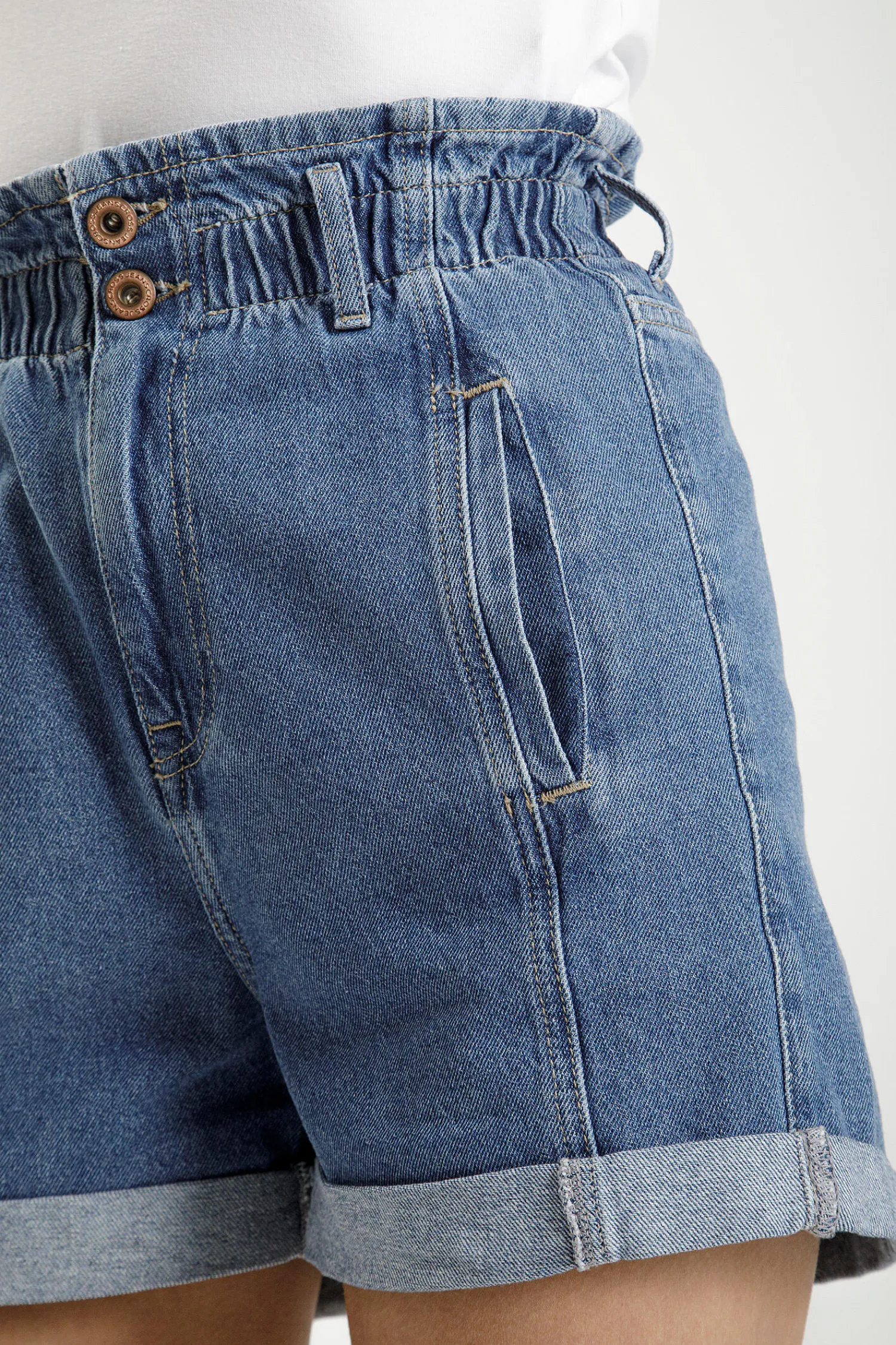 Szorty jeansowe damskie niebieskie Baggy P 511-007<Cross Jeans New