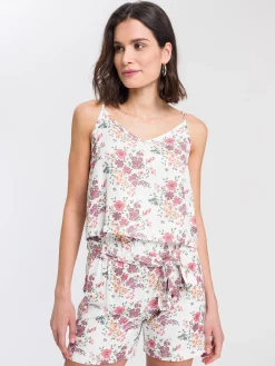 Top damski kolorowy we wzory 75404-028<Cross Jeans Online