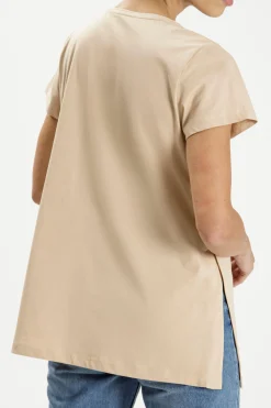 T-shirt damski beżowy 55883-009<Cross Jeans New