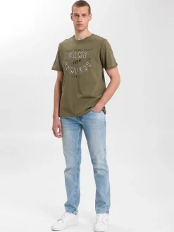 T-shirt męski 15757-002<Cross Jeans Outlet