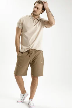 T-shirt męski beżowy polo 15295-009<Cross Jeans Best