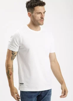 T-shirt męski biały 16013-008<Cross Jeans Sale