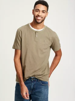 T-shirt męski ciemnozielony 15917-002<Cross Jeans New