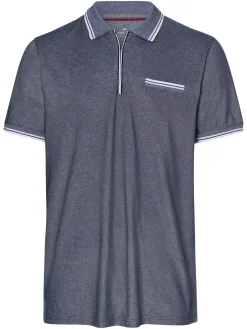 T-shirt męski polo granatowy 16088-001<Cross Jeans Discount