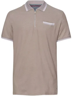 T-shirt męski polo szary 16088-053<Cross Jeans Online